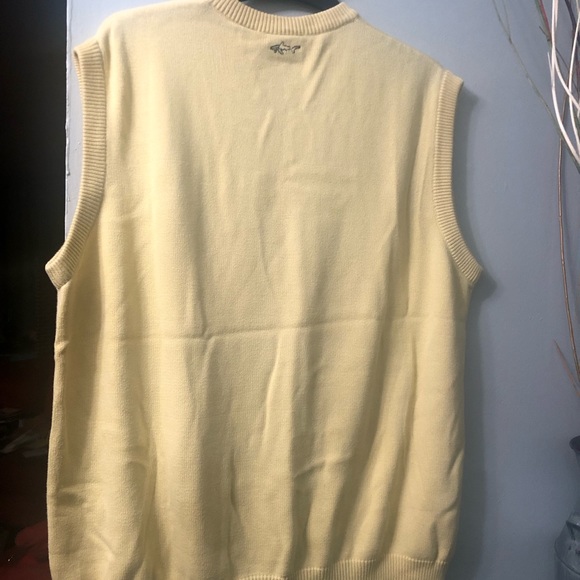 Mens Yellow GREG NORMAN GOLF Collection Knit Pullover Vest XL - Picture 5 of 6